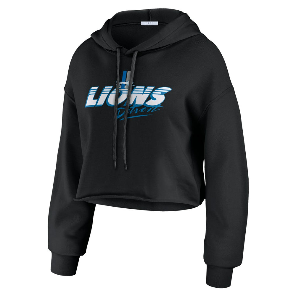 WEAR by Erin Andrews Women's Prime Cropped Pullover Hoodie - Detroit Lions Hoodies