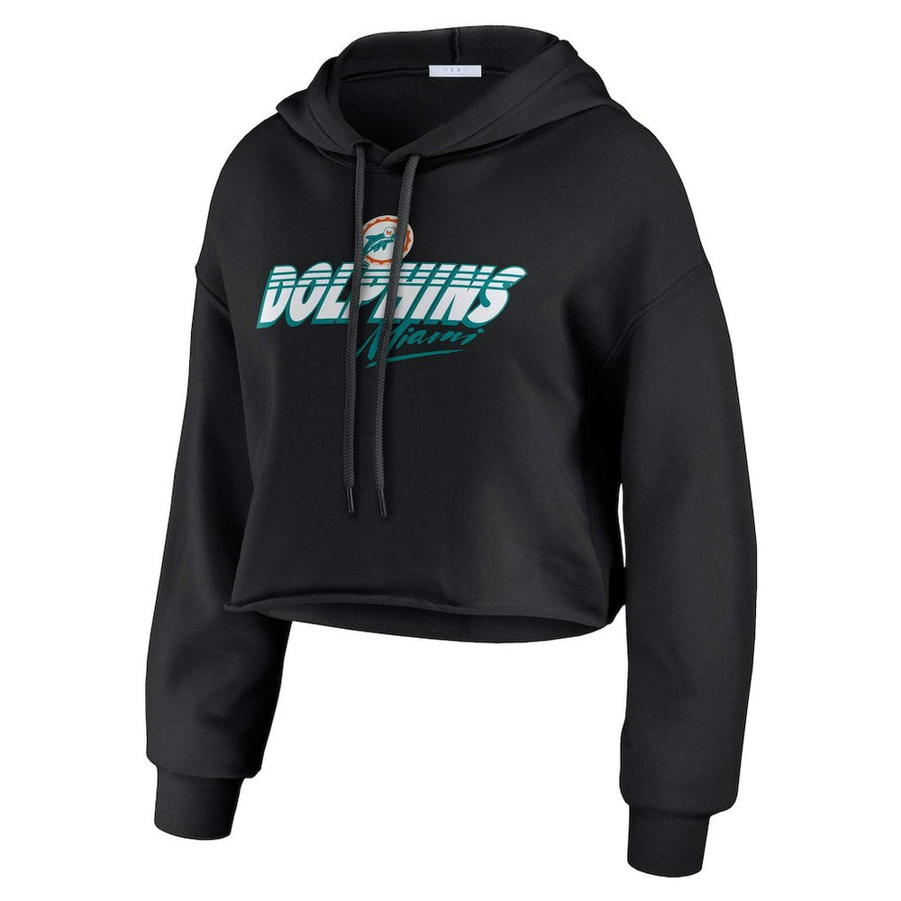 WEAR by Erin Andrews Women's Prime Cropped Pullover Hoodie - Miami Dolphins Hoodies