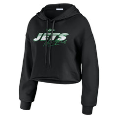 WEAR by Erin Andrews Women's Prime Cropped Pullover Hoodie - New York Jets Hoodies