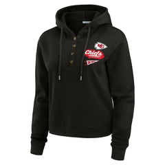 WEAR by Erin Andrews Women's Waffle-Knit Pullover Hoodie - Kansas City Chiefs Hoodies