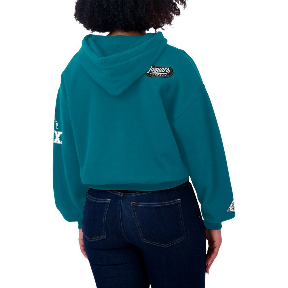 WEAR by Erin Andrews Women's Patch Quarter-Zip Pullover Hoodie - Jacksonville Jaguars Hoodies