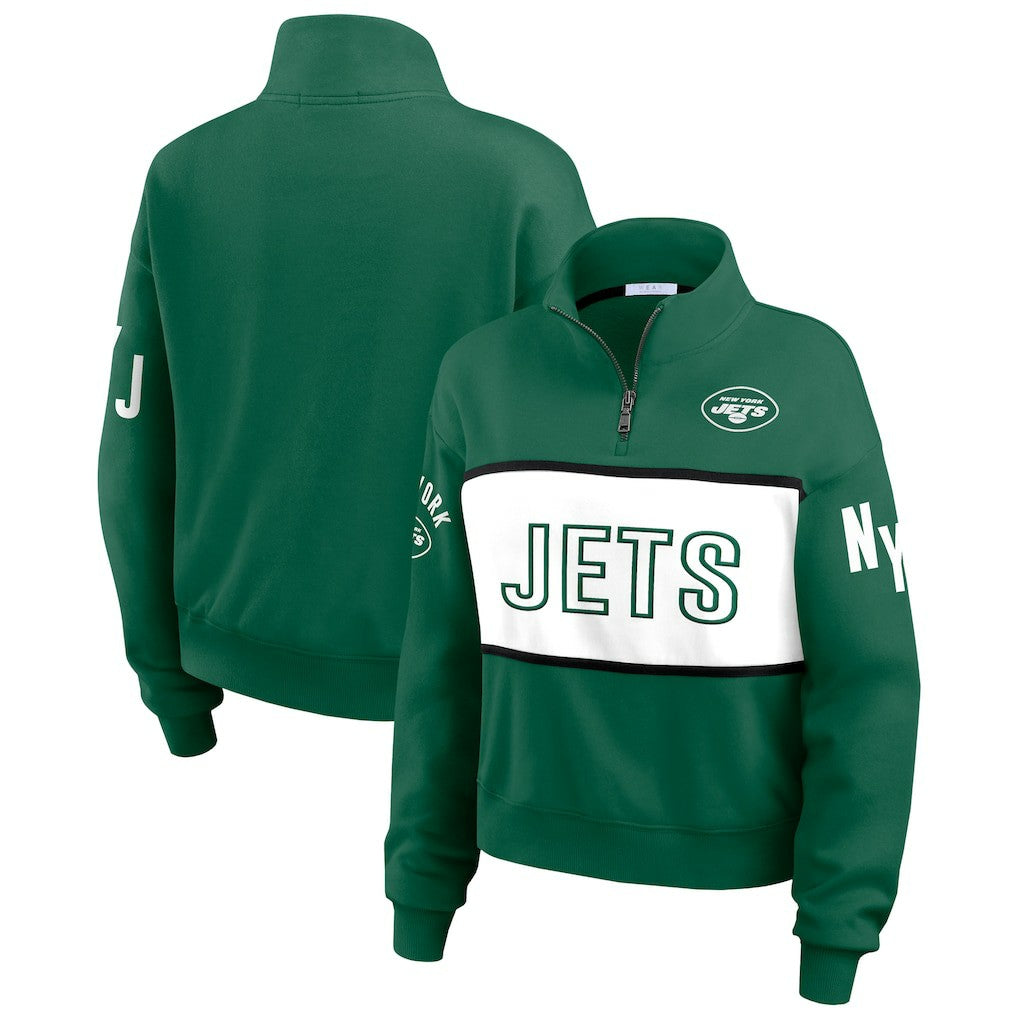 WEAR by Erin Andrews Women's Quarter-Zip Jacket - New York Jets Jackets
