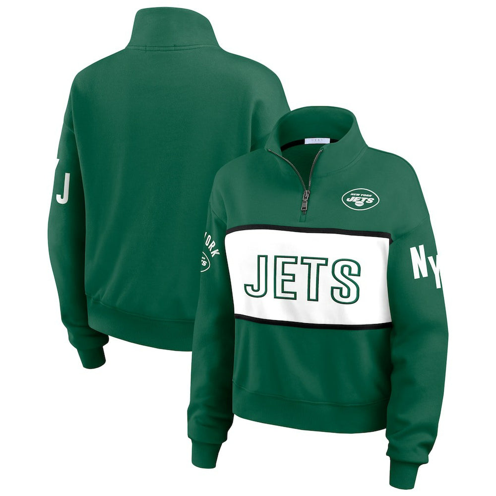 WEAR by Erin Andrews Women's Quarter-Zip Jacket - New York Jets Jackets