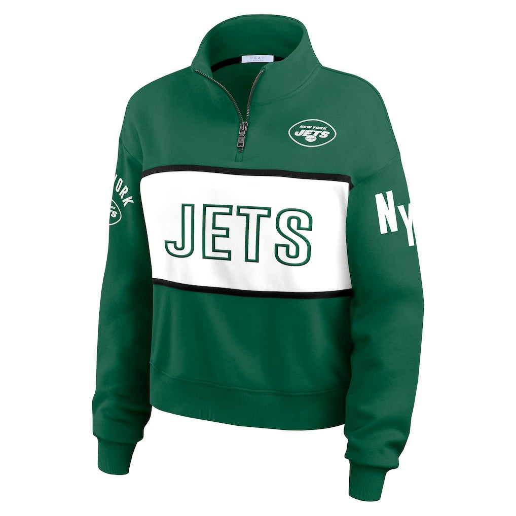 WEAR by Erin Andrews Women's Quarter-Zip Jacket - New York Jets Jackets