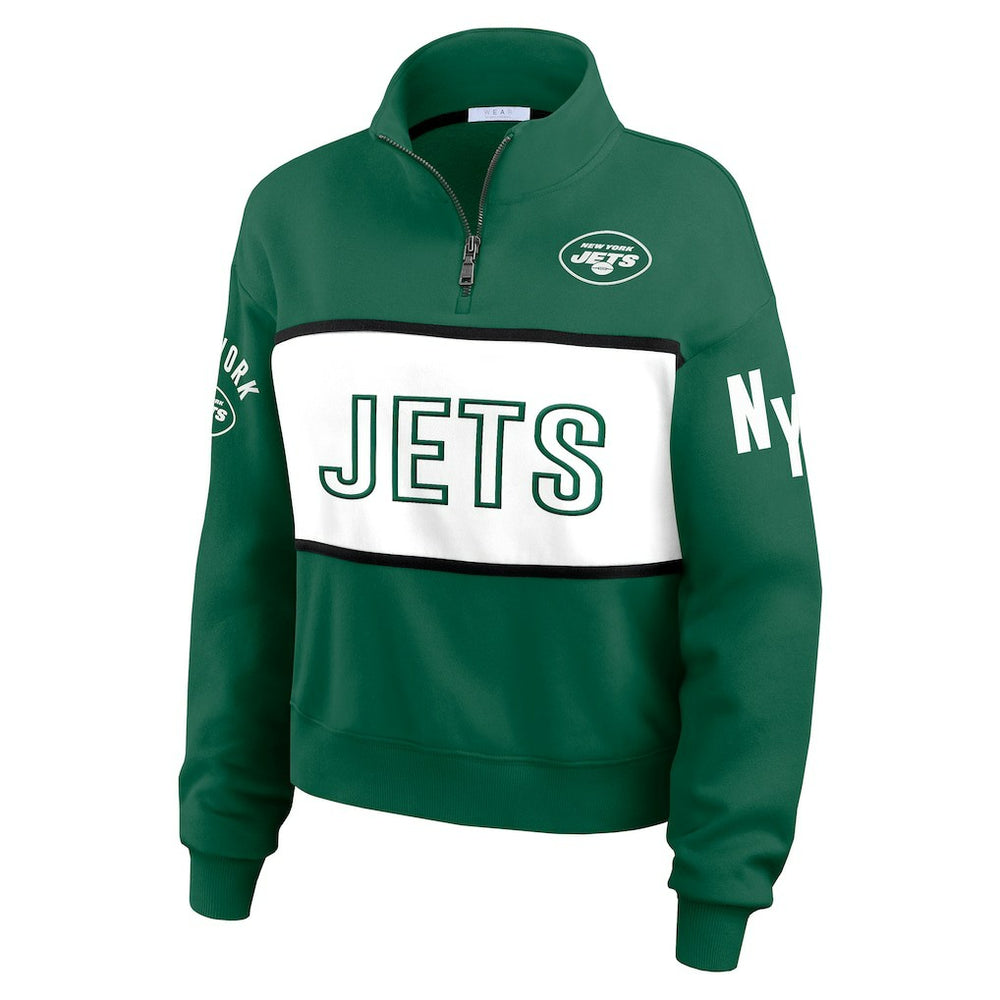 WEAR by Erin Andrews Women's Quarter-Zip Jacket - New York Jets Jackets