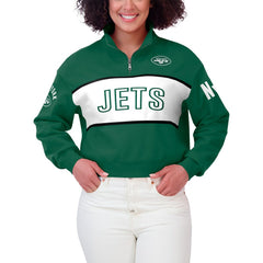 WEAR by Erin Andrews Women's Quarter-Zip Jacket - New York Jets Jackets