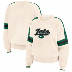 WEAR by Erin Andrews Women's Stripe Pullover Sweater - New York Jets Pullover