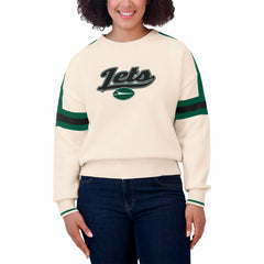 WEAR by Erin Andrews Women's Stripe Pullover Sweater - New York Jets Pullover
