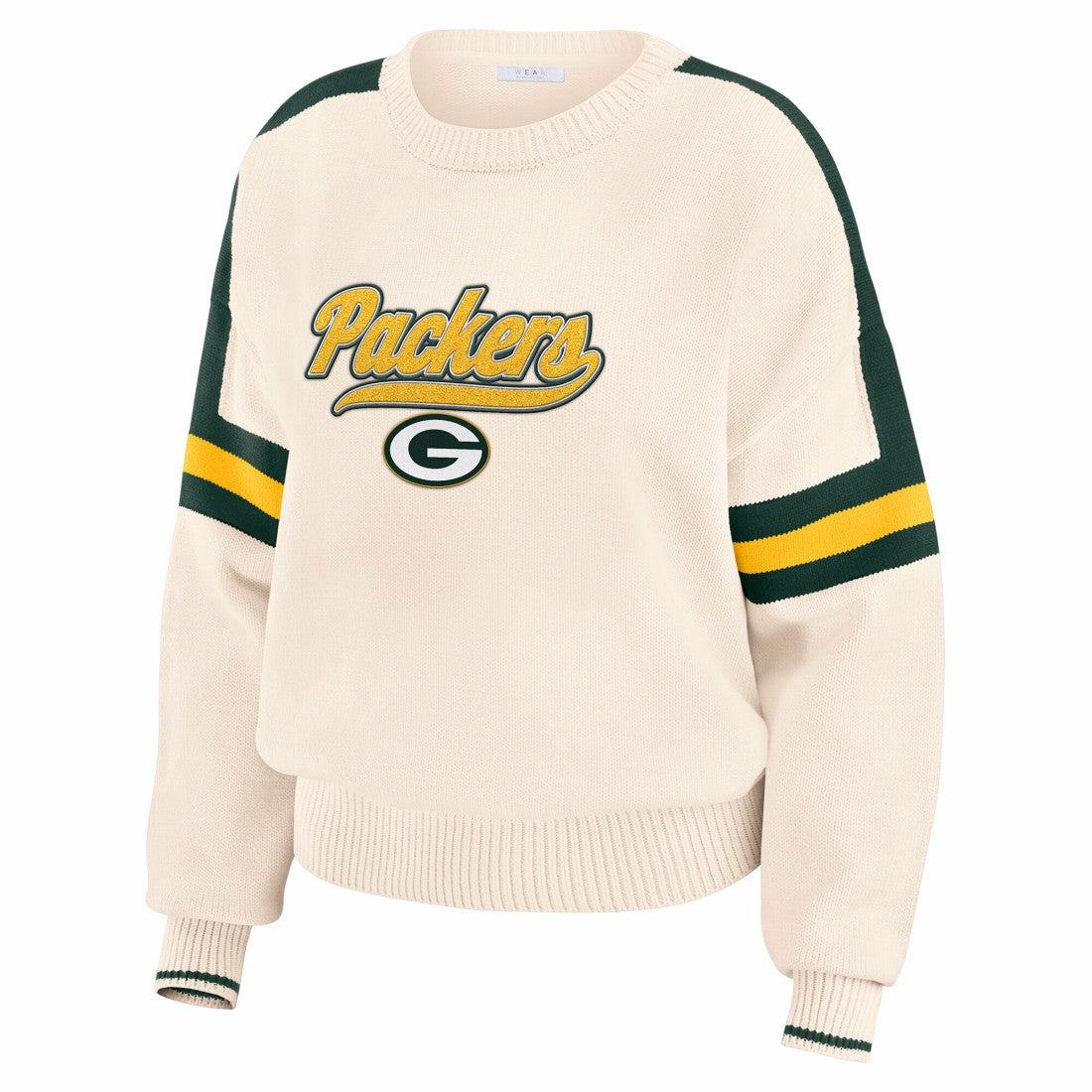 WEAR by Erin Andrews Women's Stripe Pullover Sweater - Green Bay Packers Pullover