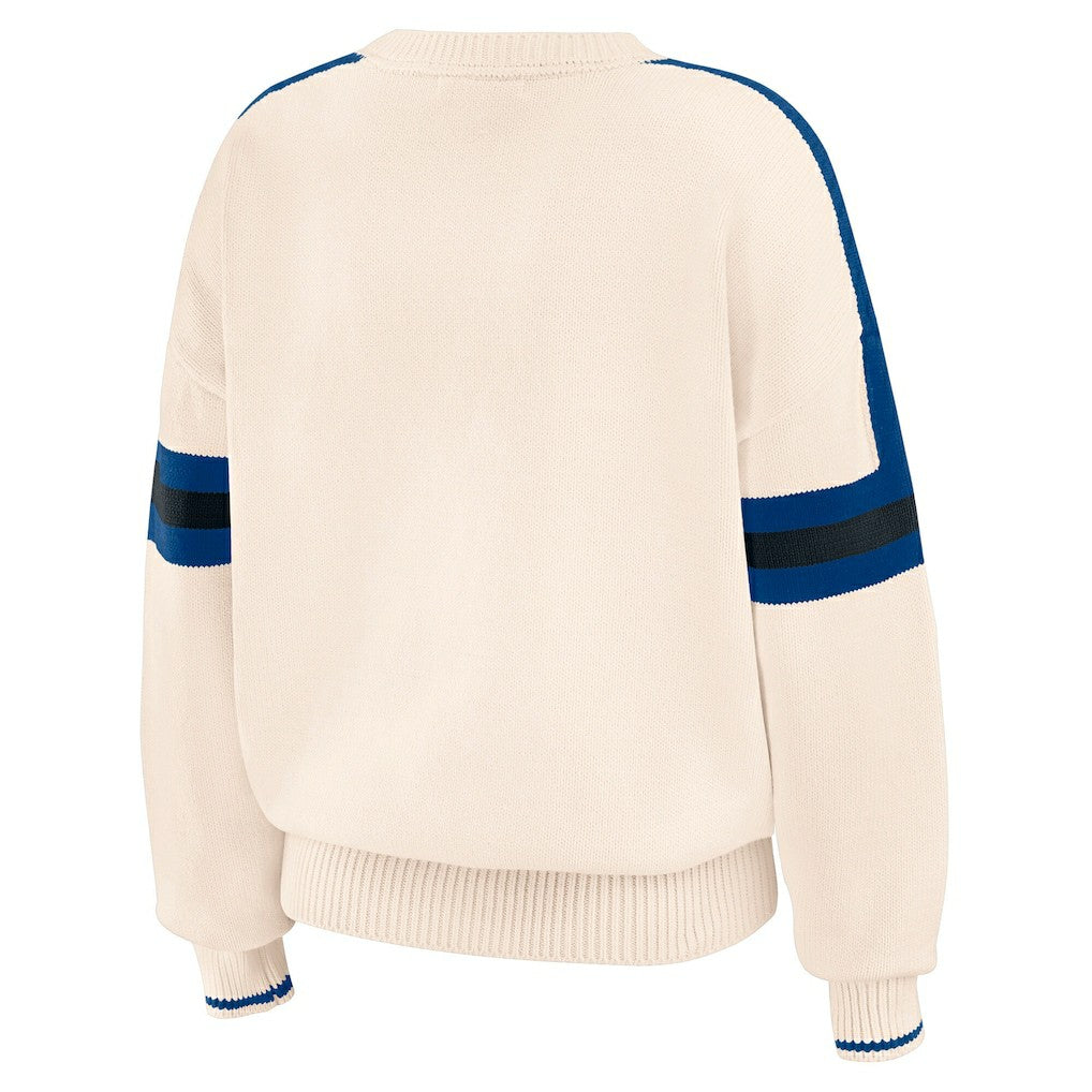 WEAR by Erin Andrews Women's Stripe Pullover Sweater - Indianapolis Colts Pullover