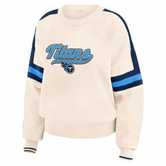WEAR by Erin Andrews Women's Stripe Pullover Sweater - Tennessee Titans Pullover