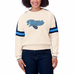 WEAR by Erin Andrews Women's Stripe Pullover Sweater - Tennessee Titans Pullover