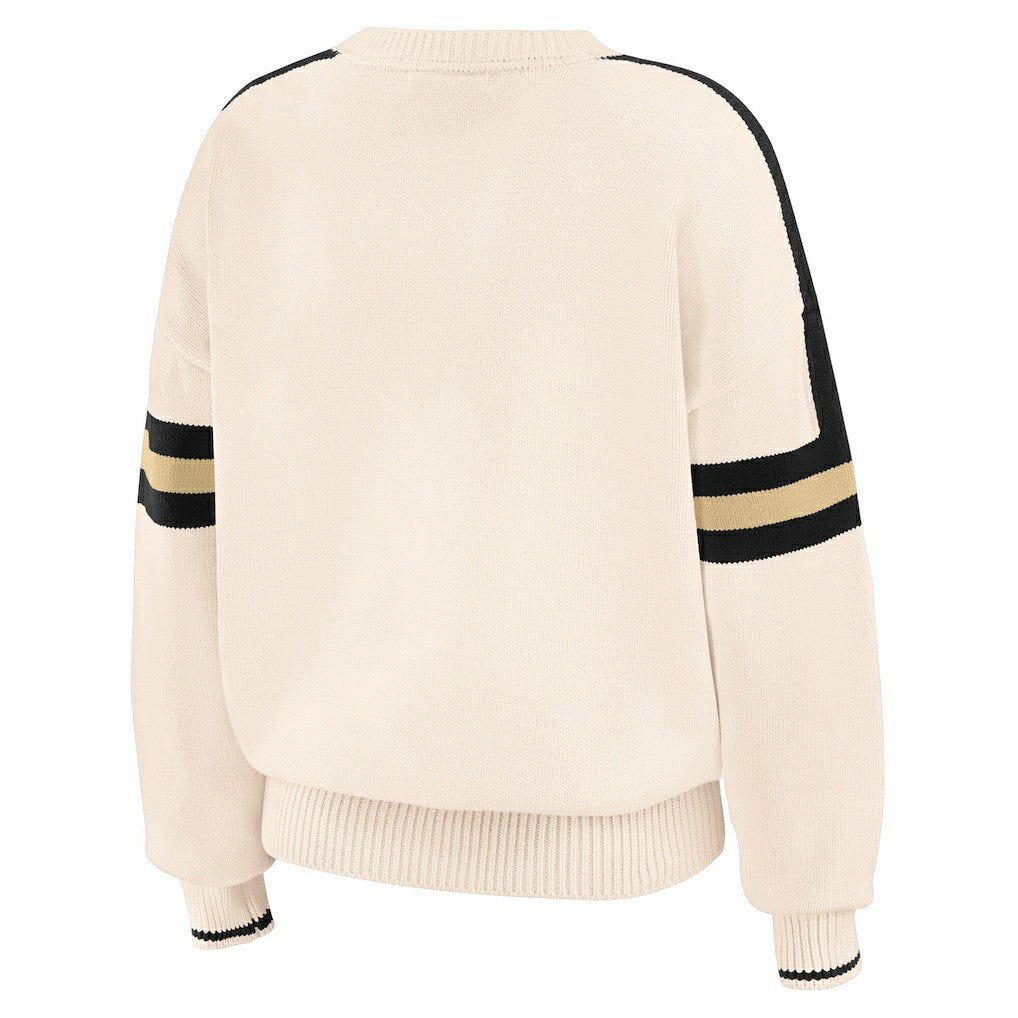 WEAR by Erin Andrews Women's Stripe Pullover Sweater - New Orleans Saints Pullover