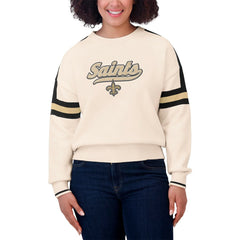 WEAR by Erin Andrews Women's Stripe Pullover Sweater - New Orleans Saints Pullover