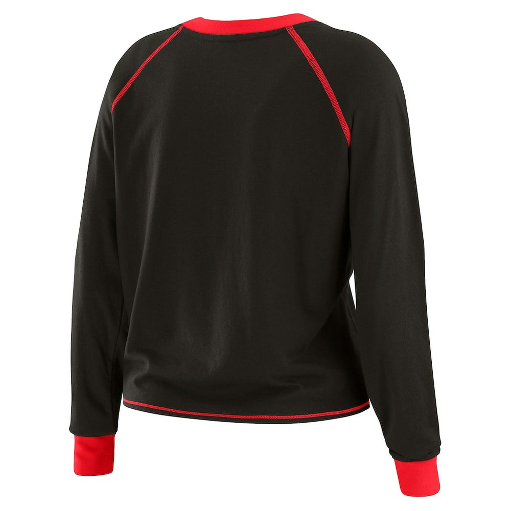 WEAR by Erin Andrews Women's Tie-Front Long Sleeve T-Shirt - Kansas City Chiefs T-shirts