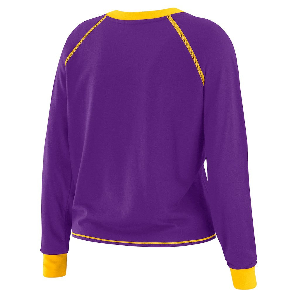 WEAR by Erin Andrews Women's Tie-Front Long Sleeve T-Shirt - Minnesota Vikings T-shirts