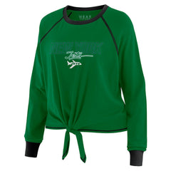 WEAR by Erin Andrews Women's Tie-Front Long Sleeve T-Shirt - New York Jets T-shirts