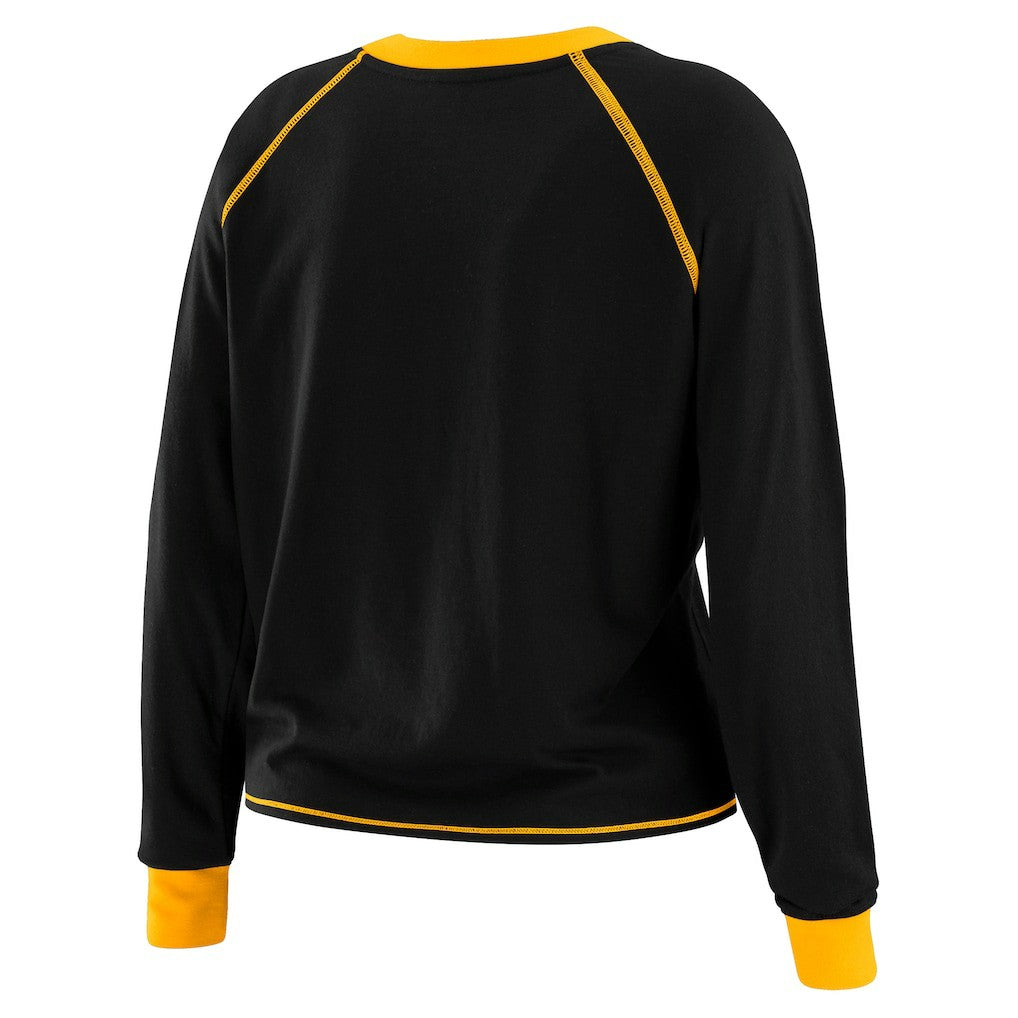 WEAR by Erin Andrews Women's Tie-Front Long Sleeve T-Shirt - Pittsburgh Steelers T-shirts
