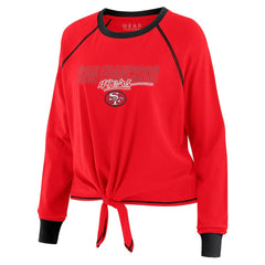 WEAR by Erin Andrews Women's Tie-Front Long Sleeve T-Shirt - San Francisco 49ers T-shirts
