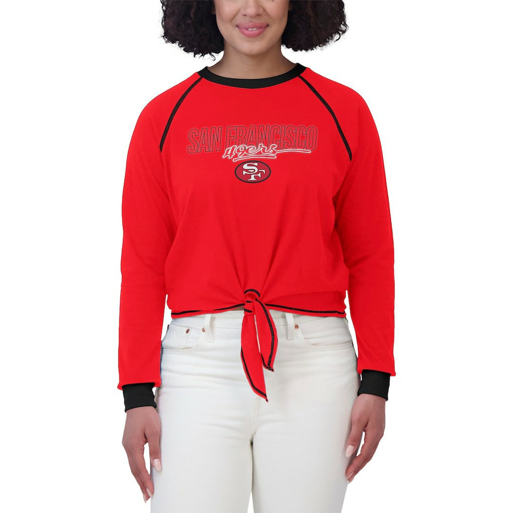 WEAR by Erin Andrews Women's Tie-Front Long Sleeve T-Shirt - San Francisco 49ers T-shirts