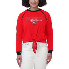 WEAR by Erin Andrews Women's Tie-Front Long Sleeve T-Shirt - San Francisco 49ers T-shirts