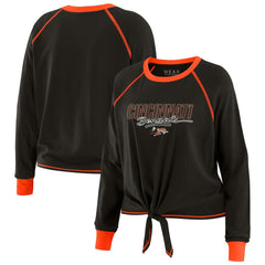 WEAR by Erin Andrews Women's Tie-Front Long Sleeve T-Shirt - Cincinnati Bengals T-shirts