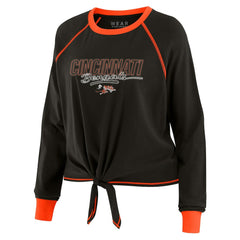 WEAR by Erin Andrews Women's Tie-Front Long Sleeve T-Shirt - Cincinnati Bengals T-shirts