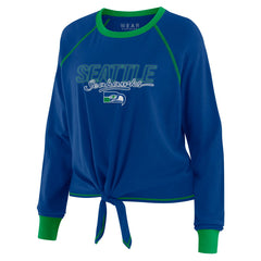 WEAR by Erin Andrews Women's Tie-Front Long Sleeve T-Shirt - Seattle Seahawks T-shirts