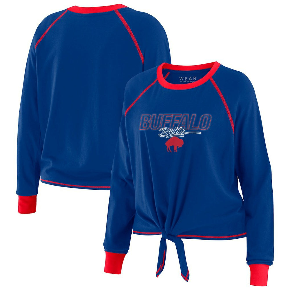 WEAR by Erin Andrews Women's Tie-Front Long Sleeve T-Shirt - Buffalo Bills T-shirts