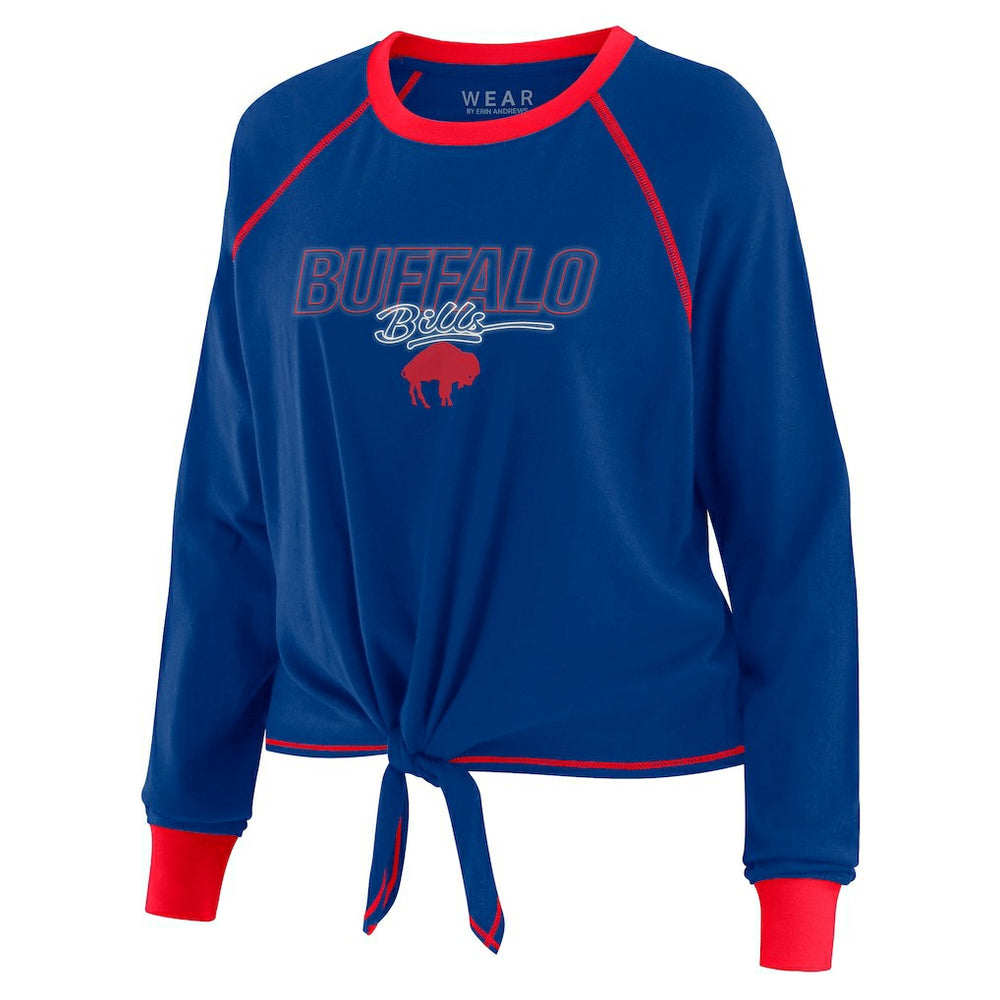 WEAR by Erin Andrews Women's Tie-Front Long Sleeve T-Shirt - Buffalo Bills T-shirts