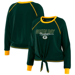 WEAR by Erin Andrews Women's Tie-Front Long Sleeve T-Shirt - Green Bay Packers T-shirts