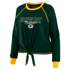 WEAR by Erin Andrews Women's Tie-Front Long Sleeve T-Shirt - Green Bay Packers T-shirts