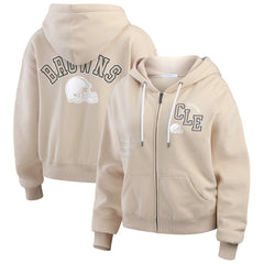 WEAR by Erin Andrews Women's Tonal Full-Zip Hoodie - Cleveland Browns Hoodies