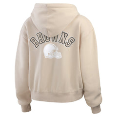 WEAR by Erin Andrews Women's Tonal Full-Zip Hoodie - Cleveland Browns Hoodies