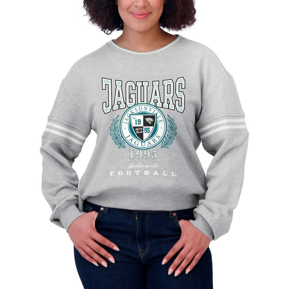 WEAR by Erin Andrews Women's Cropped Pullover Sweatshirt - Jacksonville Jaguars Pullover