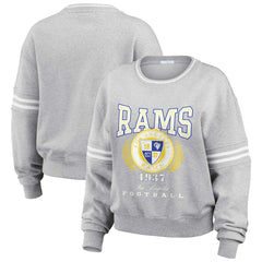 WEAR by Erin Andrews Women's Cropped Pullover Sweatshirt - Los Angeles Rams Pullover