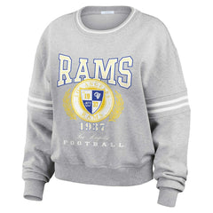 WEAR by Erin Andrews Women's Cropped Pullover Sweatshirt - Los Angeles Rams Pullover