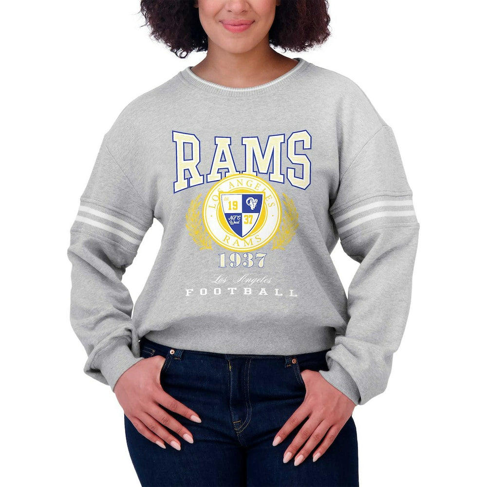 WEAR by Erin Andrews Women's Cropped Pullover Sweatshirt - Los Angeles Rams Pullover
