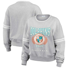 WEAR by Erin Andrews Women's Cropped Pullover Sweatshirt - Miami Dolphins Pullover
