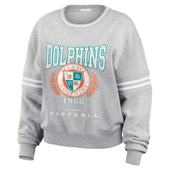 WEAR by Erin Andrews Women's Cropped Pullover Sweatshirt - Miami Dolphins Pullover