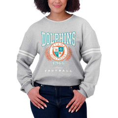 WEAR by Erin Andrews Women's Cropped Pullover Sweatshirt - Miami Dolphins Pullover