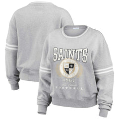 WEAR by Erin Andrews Women's Cropped Pullover Sweatshirt - New Orleans Saints Pullover