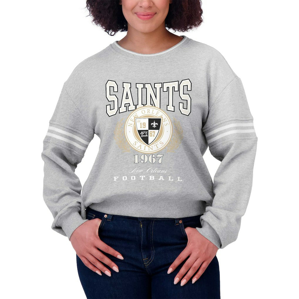 WEAR by Erin Andrews Women's Cropped Pullover Sweatshirt - New Orleans Saints Pullover