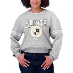 WEAR by Erin Andrews Women's Cropped Pullover Sweatshirt - New Orleans Saints Pullover
