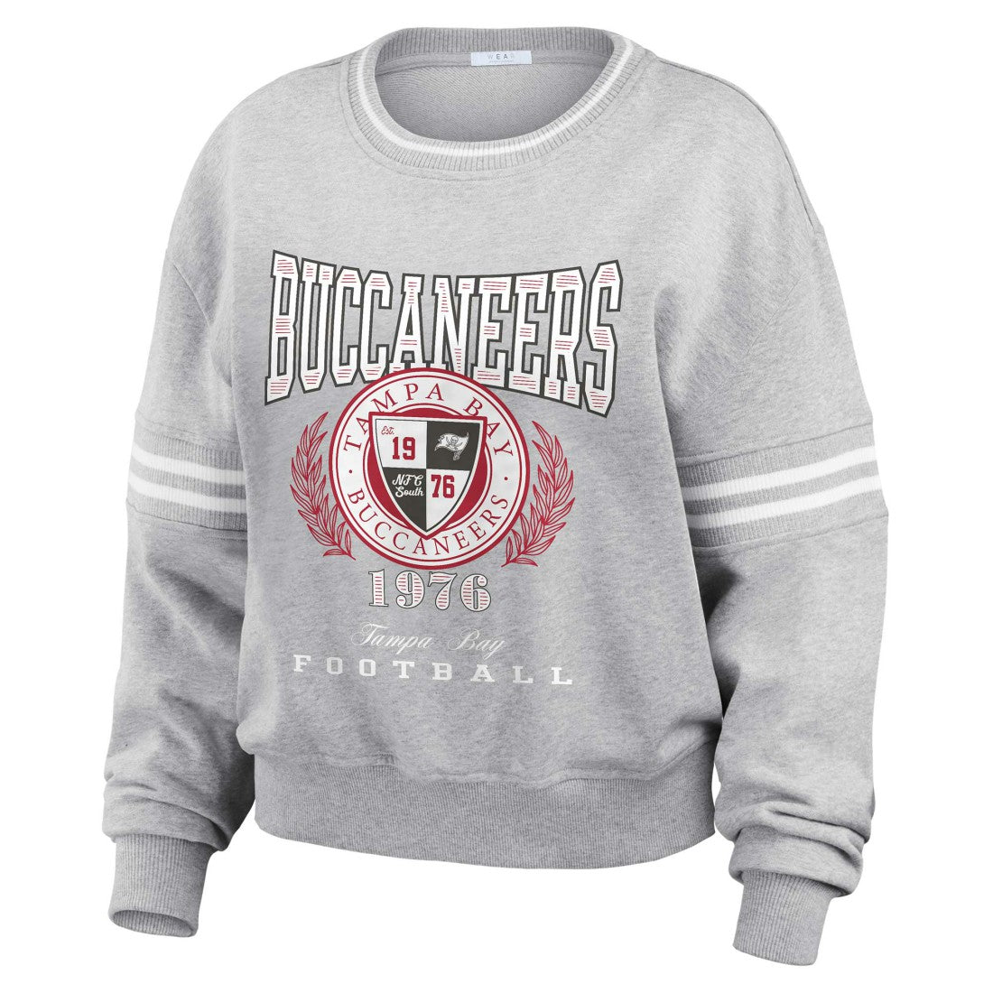 WEAR by Erin Andrews Women's Cropped Pullover Sweatshirt - Tampa Bay Buccaneers Pullover