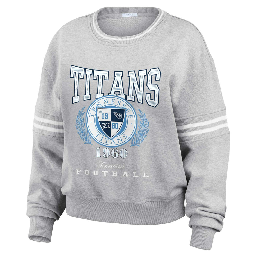 WEAR by Erin Andrews Women's Cropped Pullover Sweatshirt - Tennessee Titans Pullover