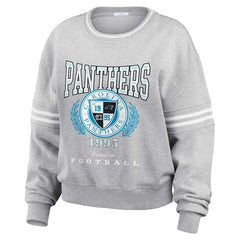 WEAR by Erin Andrews Women's Cropped Pullover Sweatshirt - Carolina Panthers Pullover
