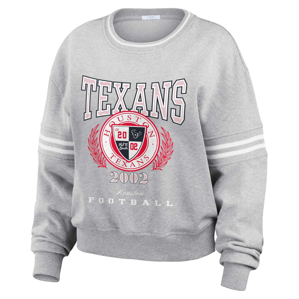 WEAR by Erin Andrews Women's Cropped Pullover Sweatshirt - Houston Texans Pullover