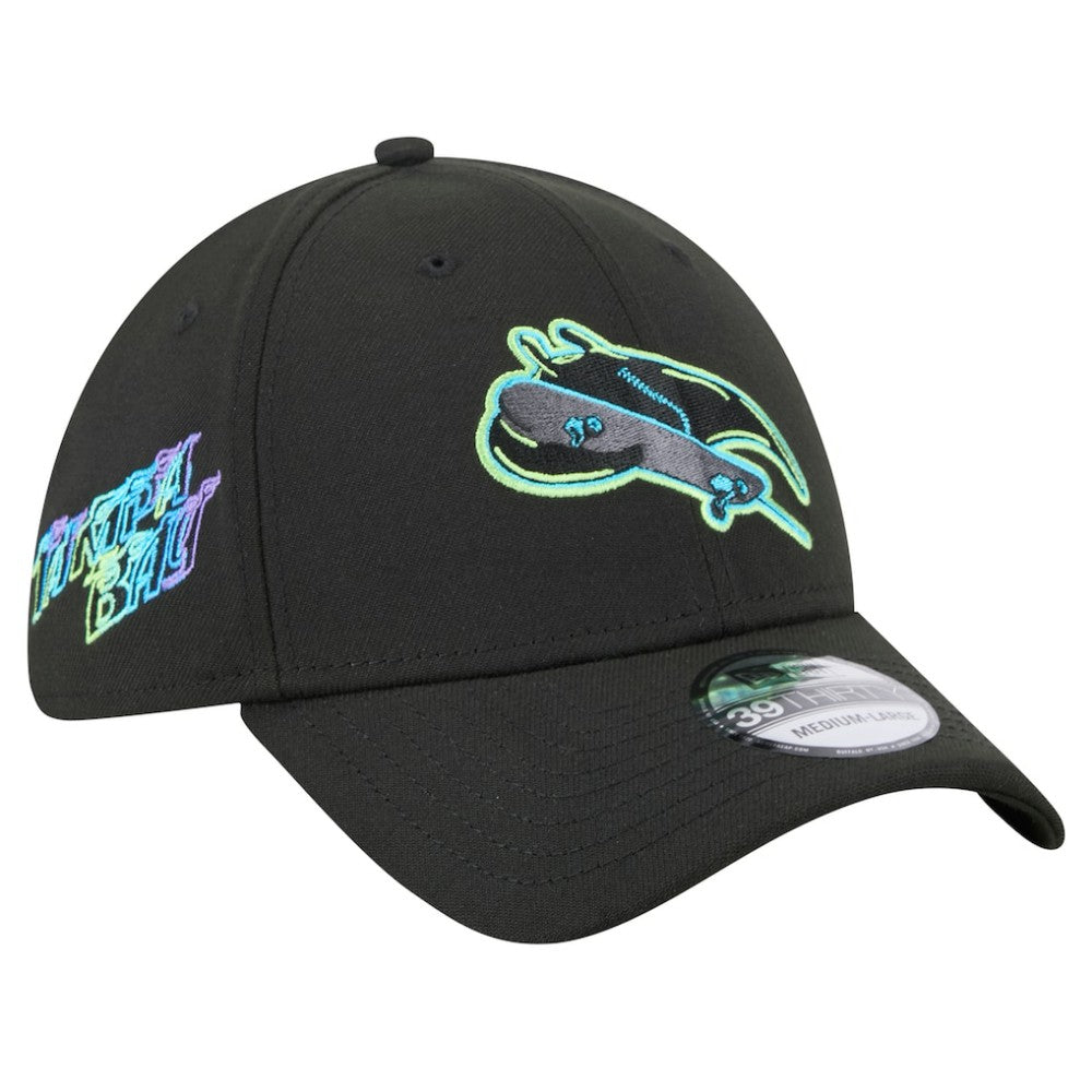 Black Tampa Bay Rays New Era City Connect 39THIRTY Flex Hat