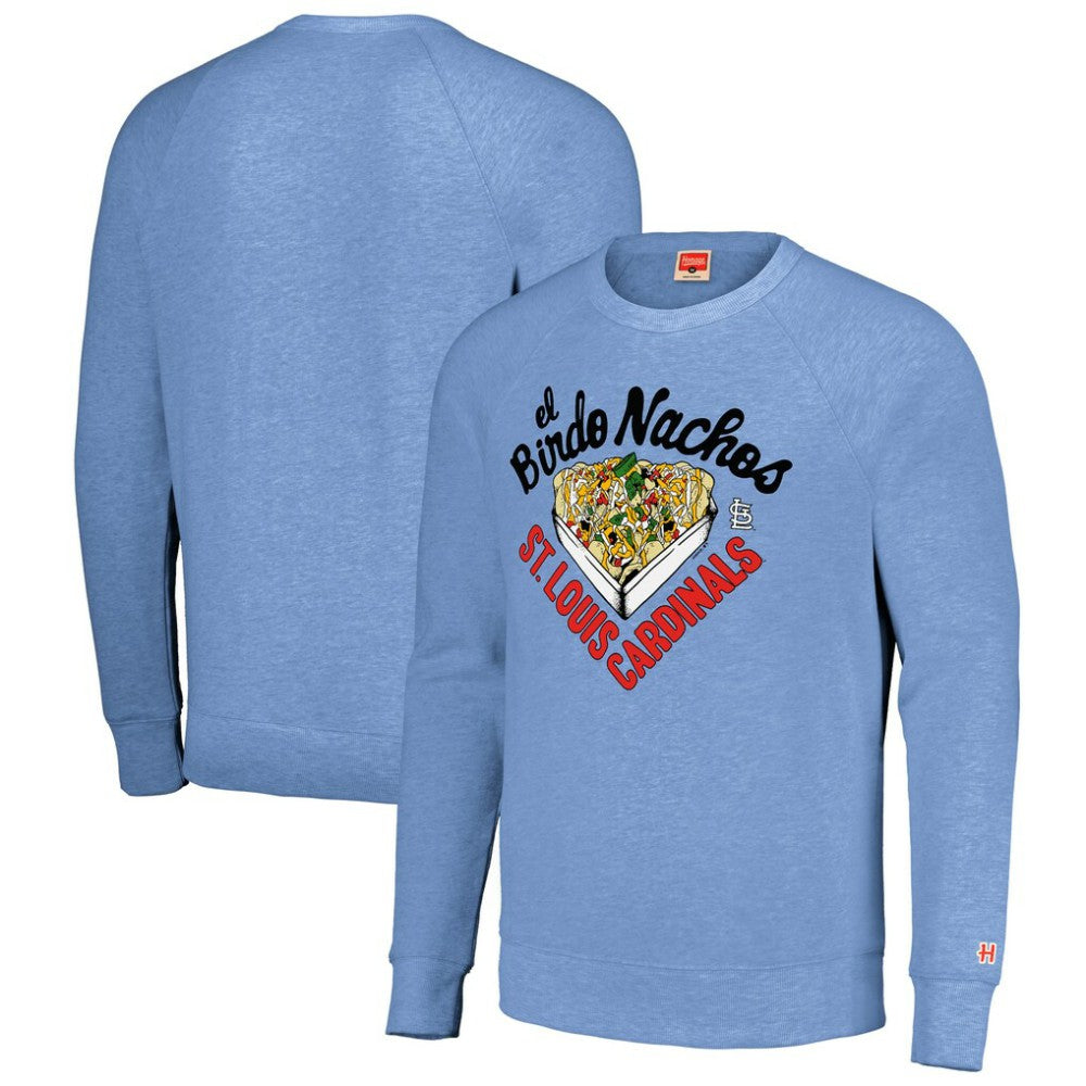 Light Blue St. Louis Cardinals MLB x Guy Fieri’s Flavortown Unisex Tri-Blend Pullover Sweatshirt